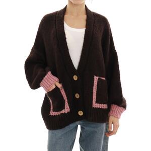 CARDIGAN CONTRASTI HAVEONE MORO
